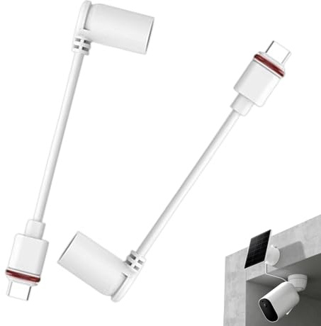 Ring Barrel Plug, with Easy Installation, 12x10x2cm, Barrel Plug to Usb-C Adapter, Ring Solar Panel Adapter, Reliable Connection, for Outdoor Camera Power Supply