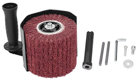 HEEPDD Handheld Metal Burnishing Machine, Stainless Steel Polishing Tool Kit for Angle Grinder, Ideal for Wood and Metal Grinding