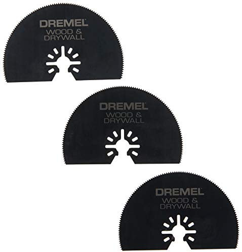 Dremel MM450B Universal Quick-Fit Multi-Max Wood Drywall Oscillating Tool Saw Blade, 3-Pack – Multi Tool Accessories- Perfect for Cutting Wood and Drywall, Black