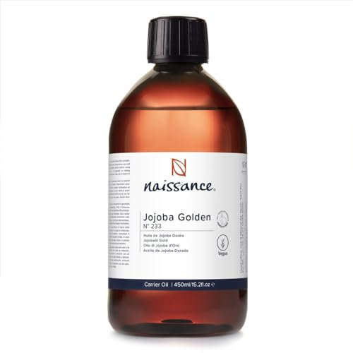 Naissance Aceite De Jojoba (No. 233) 450ml – Vegetal Refinar Prensado En Frio – Natural, Hidratante Para Cara, Pelo, Uñas, Barba, Cuerpo, Cutículas
