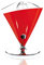 BUGATTI, Vita, Spremiagrumi Elettrico con Caraffa in vetro soffiato temperato inclusa, Capacità 0.6 litri, Filtro in Acciaio Inox, 80 W (Rosso)