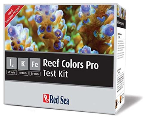 Red Sea Reef Colors Pro Multi Test Kit - High Accuracy Iodine, Potassium & Iron Tests for Reef Aquariums - 140 Tests, Essential for Coral Health