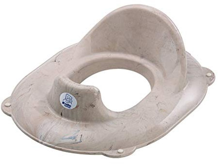 Deluxe Baby-Toilettensitz – verstellbar, rutschfest, hochwertig, Marmor, Cappuccino