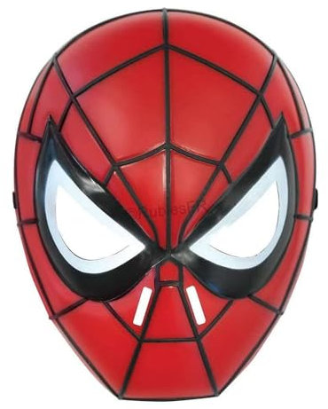 Rubies Maschera Spiderman per bambino e bambina, Rosso e nero, Licenza Ufficiale Marvel Avengers, Taglia Unica, Unisex per Carnevale, Cosplay, Cumpleanno e Fest