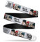 Buckle-Down Herren Symbol Full Color Seatbelt Belt Butler/Group/Logo White/Black Webbing Grtel, Mehrfarbig, Regulär