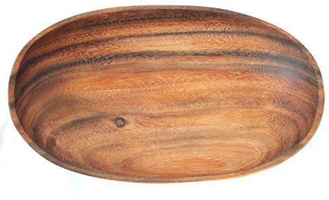 ovale Schale Holz ca. 30x18cm Höhe 5cm Schüssel Akazienholz Schale Fair Trade