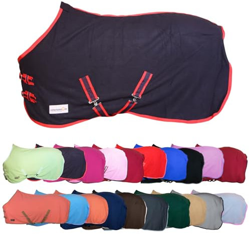 RL24 - Abschwitzdecke mit Kreuzgurt BASICLINE Nachtblau 75cm