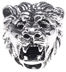Windalf Haar & Bartperle LION 12 mm Löwen Schmuck 925 Sterlingsilber
