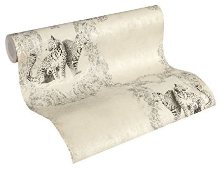 A.S. Création Vliestapete Hermitage 10 Tapete klassisch neo-barock 10,05 m x 0,53 m grau schwarz Made in Germany 335431 33543-1