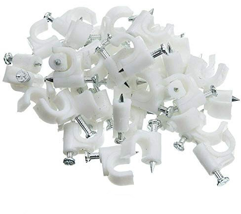 Kabelschellen Nagelschellen Kabel-Schellen mit Nagel 7mm Menge auswählbar 200 Stück