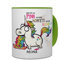 printplanet® Tasse mit Namen Mona - Motiv Einhorn - Namenstasse, Kaffeebecher, Mug, Becher, Kaffeetasse - Farbe Grün