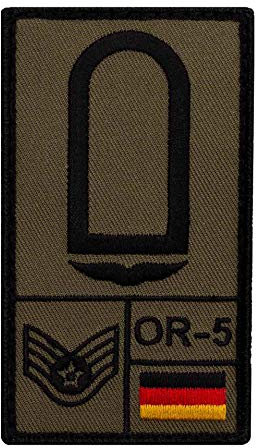 Café Viereck ® Stabsunteroffizier Luftwaffe Bundeswehr Rank Patch mit Dienstgrad - Gestickt mit Klett – 9,8 cm x 5,6 cm