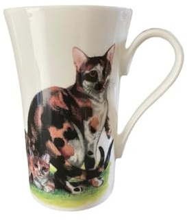 Roy Kirkham - Fluted Mug - Tortoiseshell and Tabby