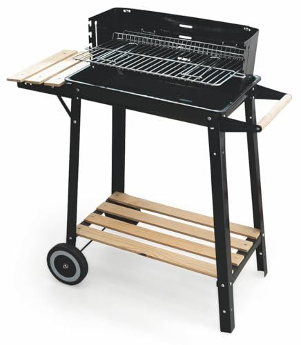 Galileo casa BBQ rett.Piano Legno conruote 86,5x27x81,5