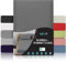 Dreamzie - Spannbettlaken 150x190/200cm - Baumwolle Oeko Tex Zertifiziert - Anthrazitgrau - 100% Jersey Spannbetttuch 150x190/200