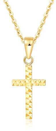 Epinki Cadena de Oro Mujer 18k Puro Colgante Cruz Longitud de la Cadena 45 cm