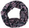 TigerTie Multifunktionstuch in rosa schwarz mit Totenkopf-Motiven - Tuch - Schal - Schlauchtuch - Wundertuch, Gr.48 cm x 48 cm (Umfang)