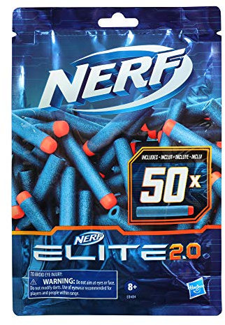 NERF Elite 2.0 50-Dart Refill Pack - 50 Official Elite 2.0 Foam Darts - Compatible with All Blasters That Use Elite Darts