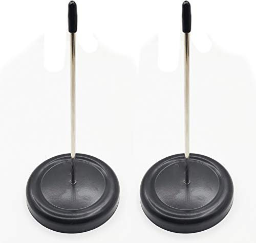 2 Piezas Tenedor Sostenedor, Pincho para notas con Clavo para Factura Recibo Nota Papel Contador Escritorio, Para Notas (Negro)
