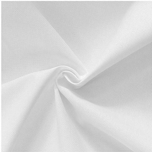 Russo Tessuti Tela Aida Ricamo 44 Fori Bianco Corredino Baby Natale Decorazioni 50x160cm