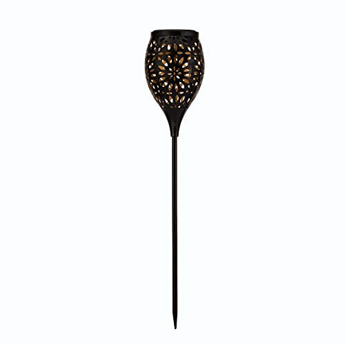 Pauleen 48173 Sunshine Flower Solar-Erdspieß für Balkon oder Garten Schwarz, Gold Außenbeleuchtung Metall Solar 3000K