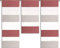 Experience by Omega 3er Set Miniflächen 4er Set Scheibengardine Küchengardine Tunnelzug Bistrogardine Farbe 2280 09 - Weiß/Rot, Größe 3 x 30 x 80/60/80 cm