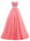 Yhfshop Robe de Soirée Longue Femme, Sexy à Col Bateau, Crimson 30, Watermelon Red 38, pour Bal et Demoiselle