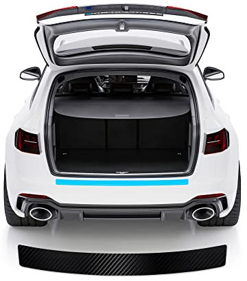 Blackshell® Basic Ladekantenschutz Folie kompatibel mit Mitsubishi Space Star | Typ A00 | Bj. 2014-2019 Carbon Matt - passgenauer Stoßstangenschutz inkl. Profi Rakel für Folie