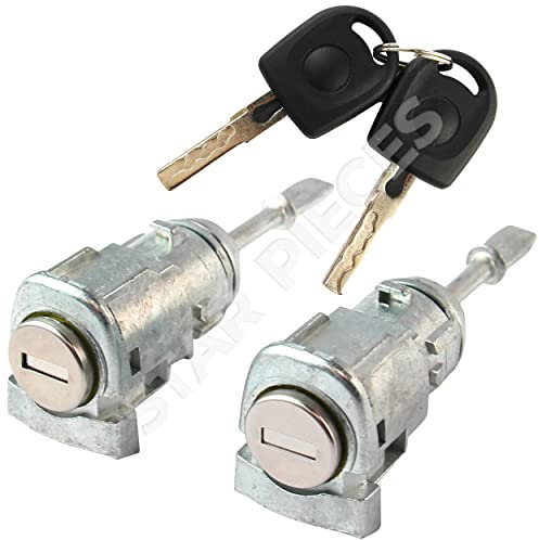 2 serrature compatibili per Golf 4, Polo 9N, Bora, Fox, New Beetle, Transporter T5, Skoda Fabia, Octavia (1996-2015) anteriore sinistro e destro | Con chiavi duplicate | 604837167