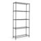 VonHaus 5 Tier Wire Shelving Unit for Storage - 170cm x 80cm x 30cm Black Powder Coated Metal Shelves for Any Room in the House