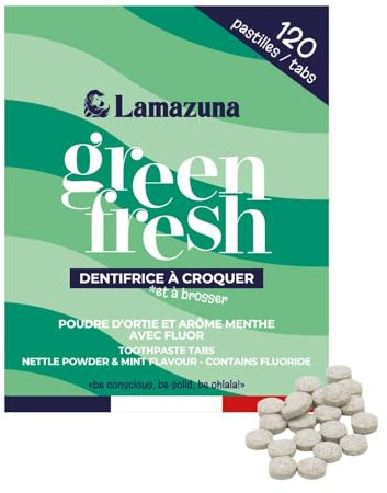 Dentifrice in Tabletten à croquer - Poudre d'ortie et arôme menthe - Beutel mit 120 Tabletten