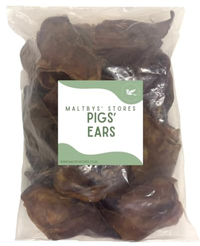 Maltbys' Stores 50x Premium Pigs' Ears 100% Natural Dog Treats Chews