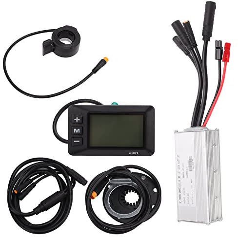 Wakects Controller Motore Brushless 36V/48V 500W 22A Kit Controller Motore di Conversione Bici Elettrica con Pannello GD01 per Bicicletta Elettrica Scooter