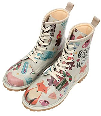 DOGO Vegane Damen Boots Stiefeletten - Bitter Sweet Winter 40