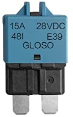 RKURCK 12V-28V DC Manual Reset Low Profile ATC Circuit Breaker Resettable Blade Fuse 15A