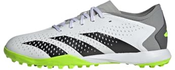 adidas Unisex Predator Accuracy.3 Low Turf Boots, Cloud White/Core Black/Lucid Lemon, 8.5 UK