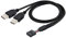CY Cable Motherboard 9Pin 10Pin Female Housing to Dual USB 2.0 Male Type-A Cable 50cm