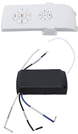 Kit Telecomando per Ventilatore da Soffitto, Lunga Distanza, Funzione di Temporizzazione Sostituzione Perfetta Design Universale Materiale Durevole per Ventilatore da Soffitto