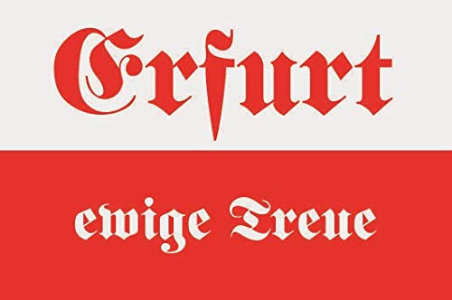 U24 Aufkleber Erfurt ewige Treue Flagge Fahne 18 x 12 cm Autoaufkleber Sticker