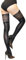 HTRUIYATY Calze Autoreggenti Lucide da Donna con Top in Pizzo in Silicone Antiscivolo Sexy Calze Velate Oleose Sopra il Ginocchio