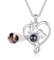 jewelora Necklace with Picture Inside Personalized Photo Projection Necklace Couple Necklace Gifts for Women Girlfriend Mom Daughter Birthday Anniversary Memorial Gift (butterfly)