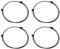KRYMSON 4 Armbänder Im Einfachen Stil, Freundschafts- und Glücksarmbänder, Gewebt und Verstellbar, Für Männer Und Frauen (Schwarz)
