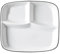 OnePine Plateau de service en porcelaine, assiette à collation avec 3 compartiments, assiette de menu divisée, assiette de service en céramique pour mincir du poids