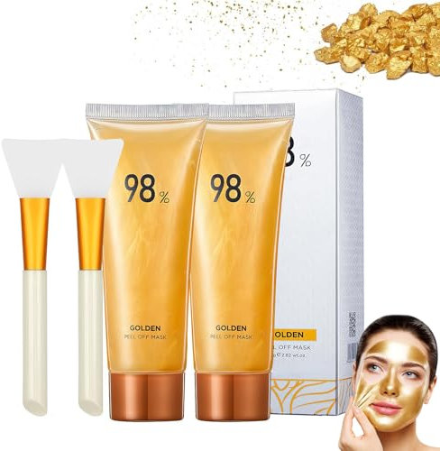Gold Peel Off Mask, Gold Peel Off Maschera Viso, Maschera Viso Peel Off, Maschera Viso Idratante, Maschera Viso Antirughe, Idratante e Esfoliante e Illuminante Maschere Per il Viso