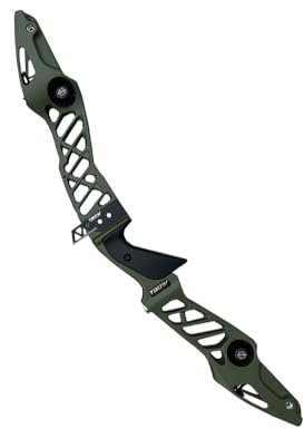 ACCMOS 25 Zoll Recurve-Bogen Riser Universal ILF-Schnittstelle H6 Recurve-Bogen Steigrohr Takedown Jagd Bogenschießen Bogen-Zubehör (Army Green)