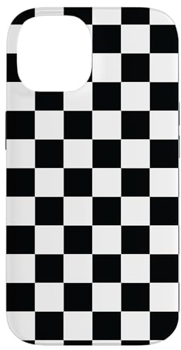 Schwarz-weiß kariertes Quadrat Hülle für iPhone 14