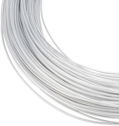 HOBBIESAY 18 Gauge PVC Kunststoff ummantelt Aluminium Draht 59m biegsam Aluminium Handwerk Draht mit PVC-Beschichtung Flexible Bendy Crafting Draht für Haar Schleifen Stirnbänder Gestaltung Hut Krempe