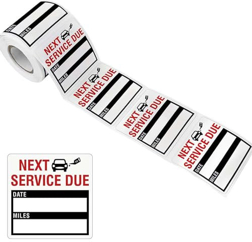 Aufkleber für Auto, wasserdicht, Ölwechsel-Etiketten, reißfeste Etiketten und Aufkleber für Auto, Auto, Fahrzeuge, Windschutzscheibe