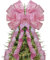 YIRHYZC Christmas Tree Topper Bow Christmas Decorations for Tree Large 13X48 Glitter Bows with Long Ribbon Snowflake Tree Top Xmas Winter Decor Pink