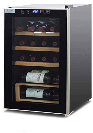 XNYXLPP Refroidisseur à vin et réfrigérateur, réfrigérateur à vin autoportant de 30 Bouteilles avec Porte en Verre